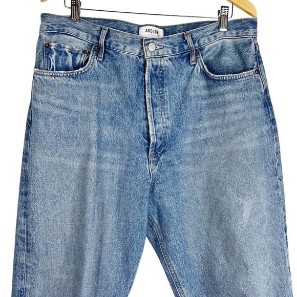 AGOLDE 90's Pinch Distressed Button-fly 100% Cotton Jeans Plus Size 32 - Picture 4 of 8